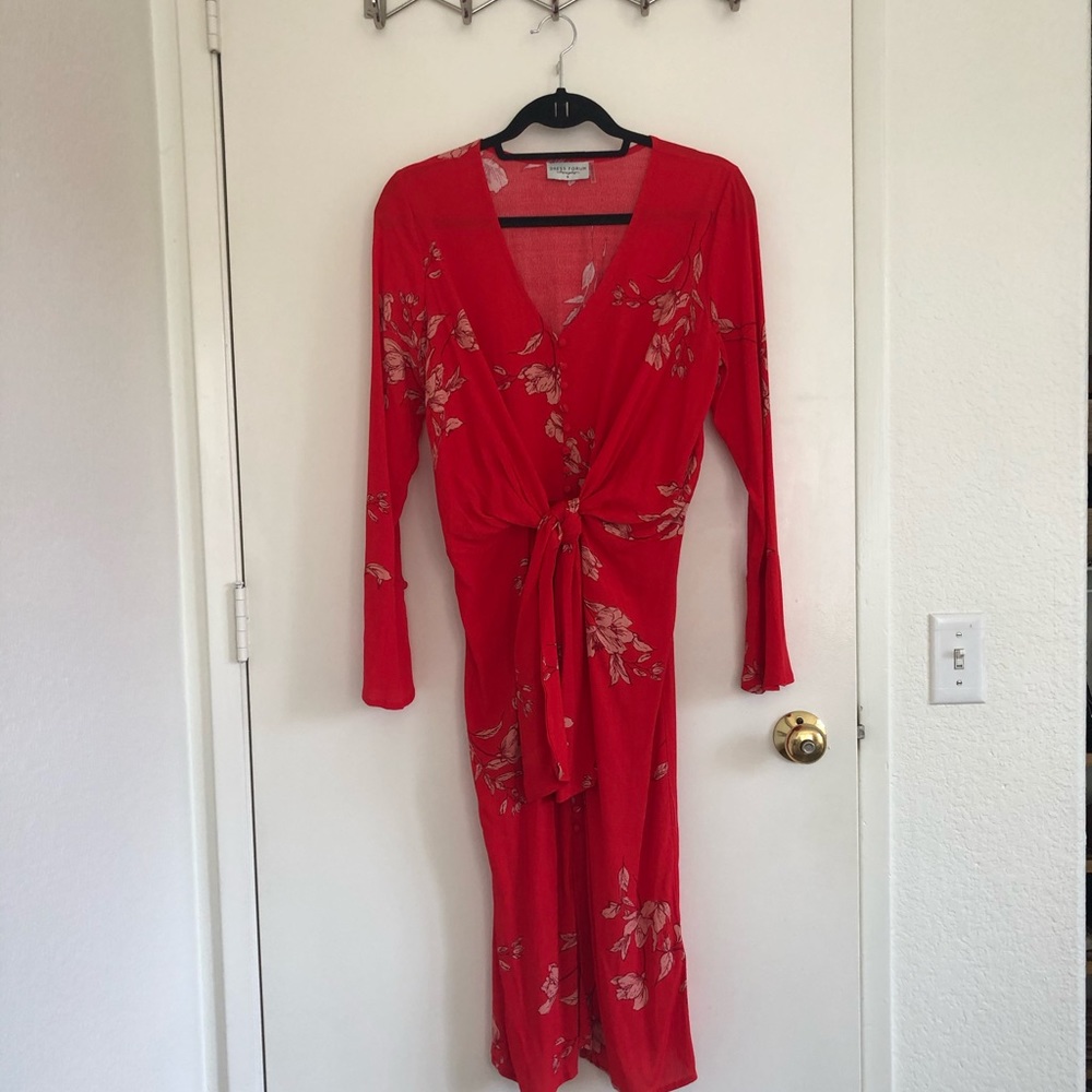 NWOT Midi button down floral dress